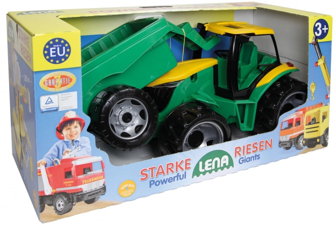 Lena Tractor zonder lepel en graafmachine met aanhanger