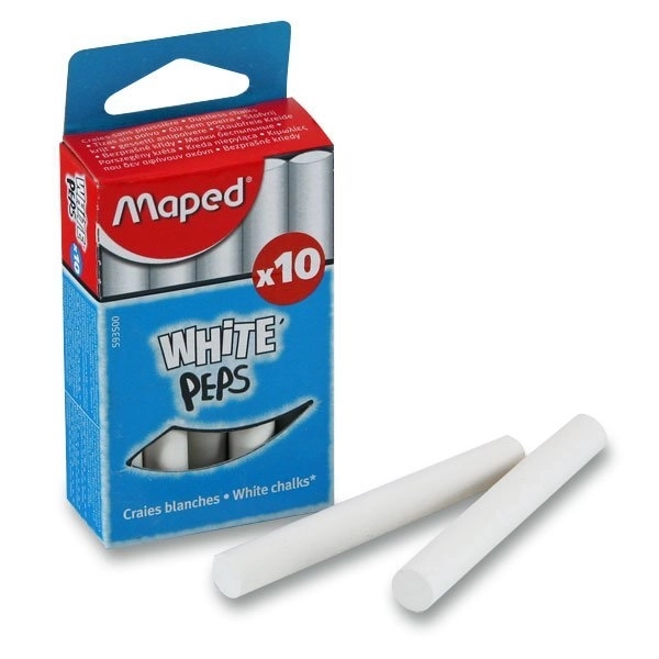 MAPED Witte krijtjes 10 stuks
