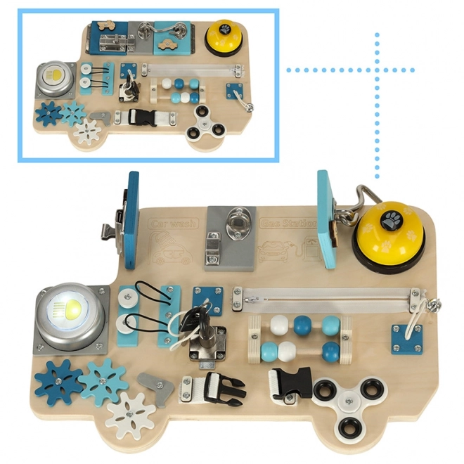 Sensorisch manipulatiebord bus Lulilo