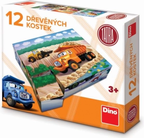 Houten blokken Tatra – set van 12 blokken