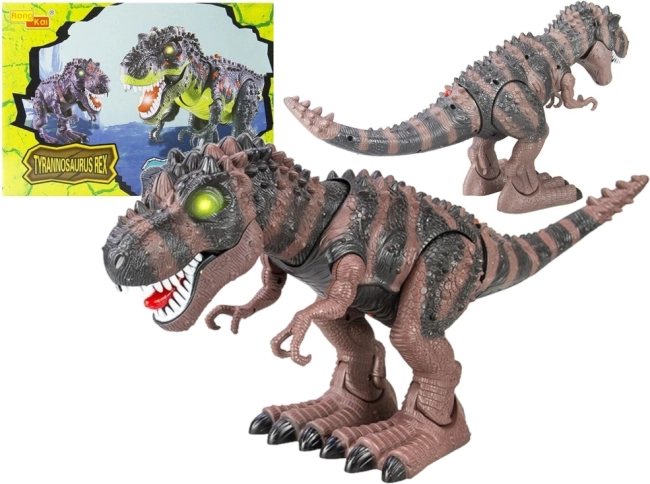 Walking T. rex Dinosaur Battery-Powered – Brown