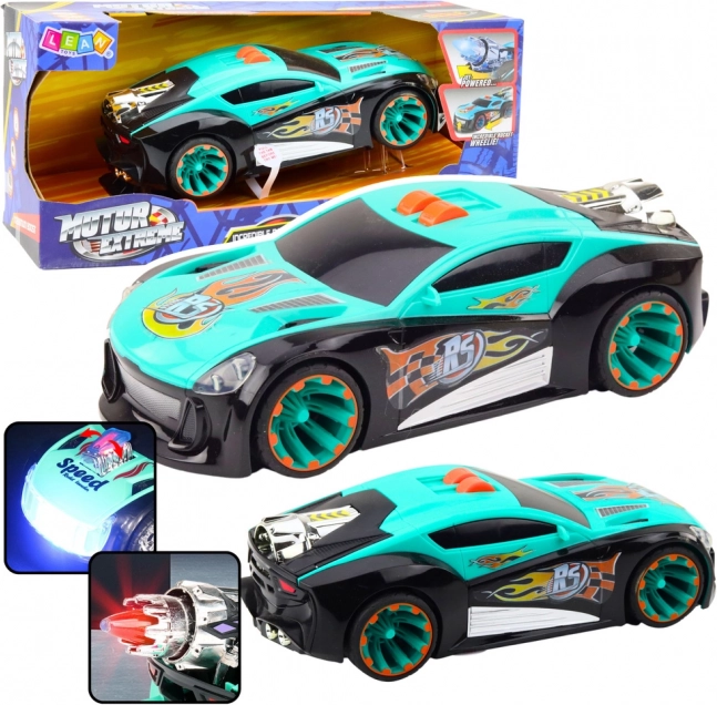 Raceauto met raket Licht- en geluidseffecten
