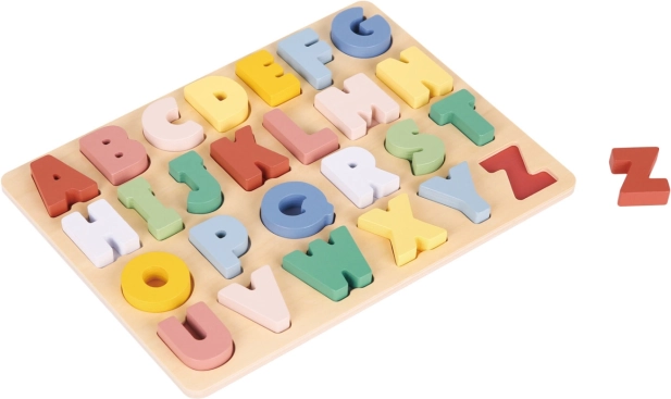 Insertable Wooden Puzzle Colorful Alphabet