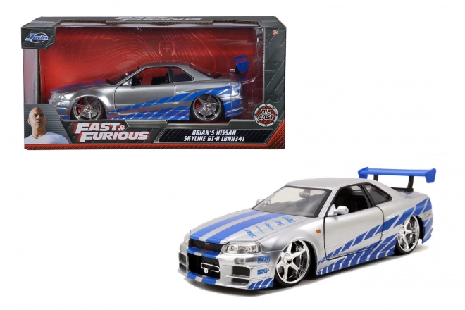 Rap en Furious auto 2002 Nissan Skyline 1:24