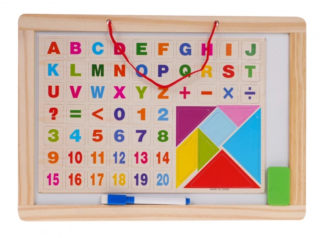 Houten bord + accessoires