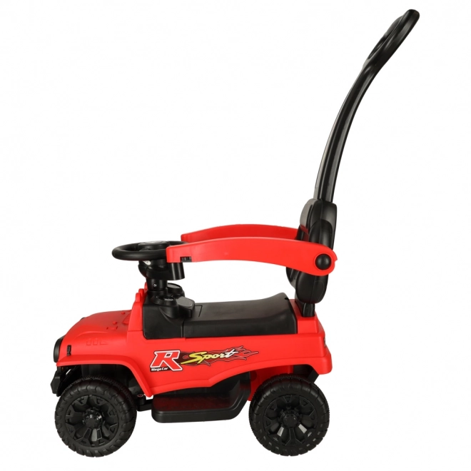 Terreinloopwagen met duwstang, lichten en geluid rood