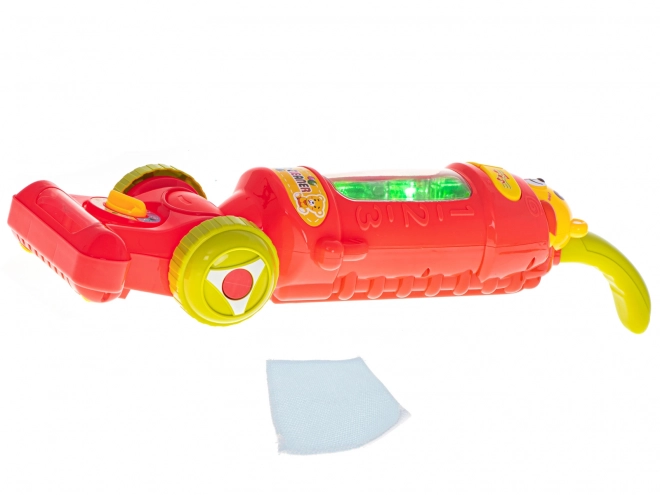 Interactieve kinderstofzuiger met geluid Raspberry