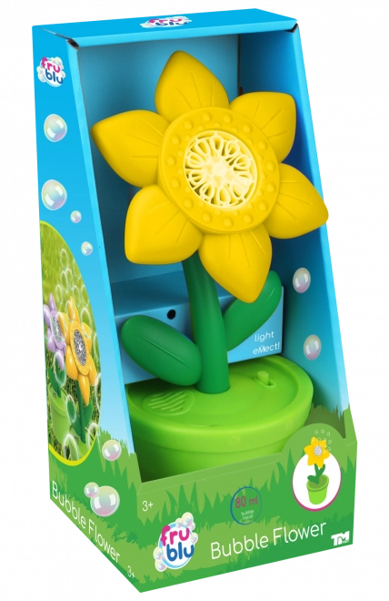Fru Blu flower bubble machine + 2×40 ml solution