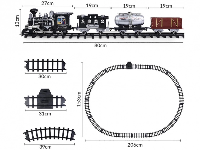 RC0612 Treinlocomotief met wagons op afstandsbediening
