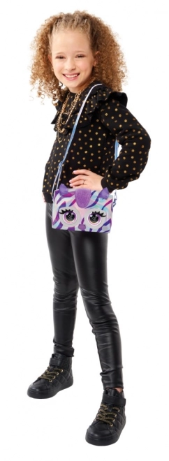 Metallische interaktive Handtasche Purse Pets Zebra