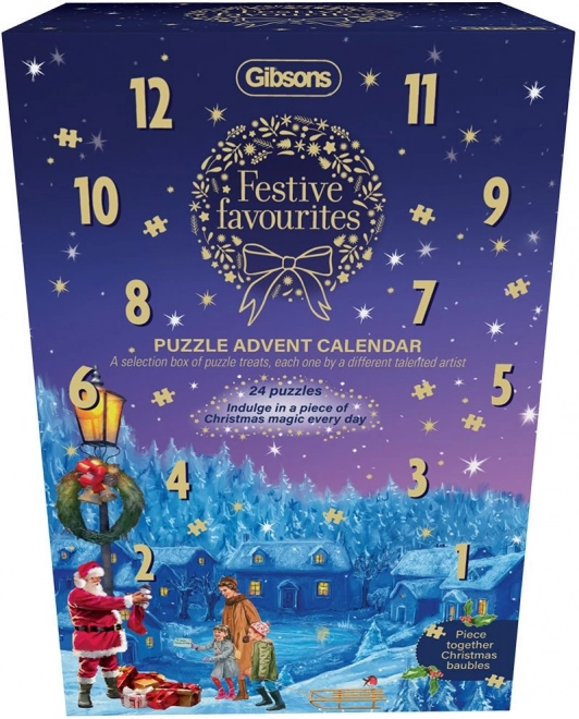 Gibsons advent calendar puzzle Festive Favorites for 24 days