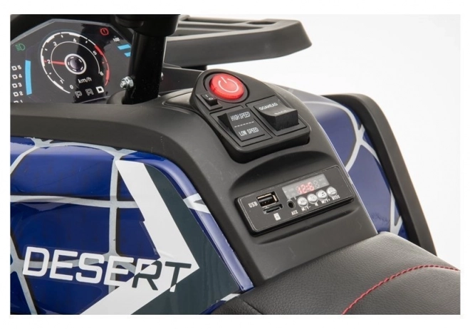 Kinderbatterij Quad XMX607 blauwe lak spin