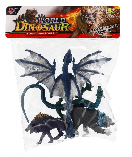 Set van 4 plastic fantasiedieren