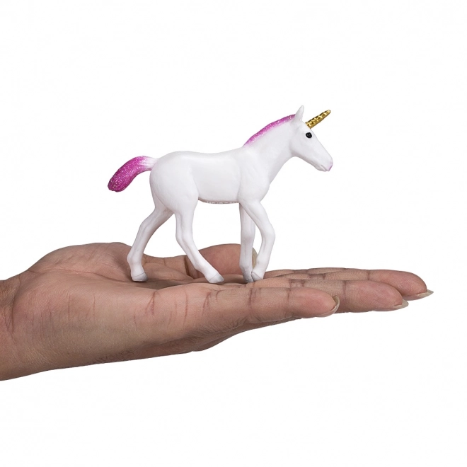 Plastic figuurtje Eenhoorn met roze manen