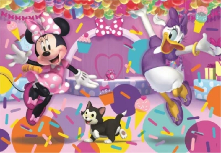Puzzle Minnie et Daisy à la fête 104 pièces