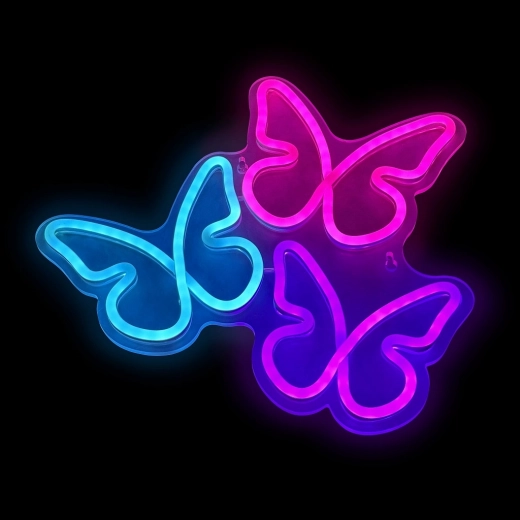 2Kids Toys LED Neon-Lampe Schmetterlinge zum Aufhängen