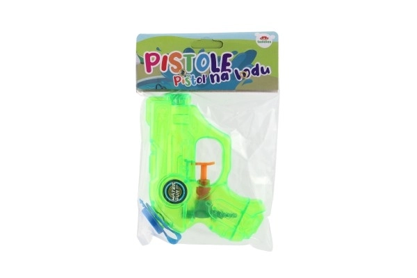 Waterpistool plastic 11x10cm 2 kleuren in zakje