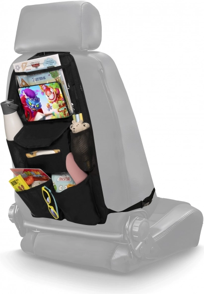 Organisateur de siège avec poche pour tablette et mouchoirs