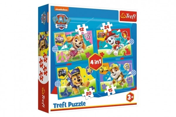 Puzzel 4in1 Rennende Honden Puppy Patrouille (Paw Patrol)