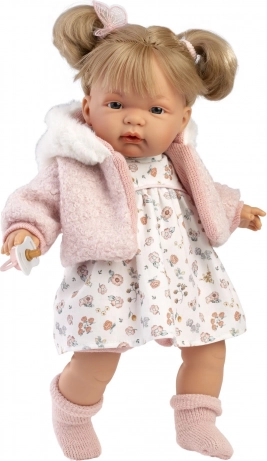 Llorens Joelle realistische pratende pop met geluiden, 38 cm