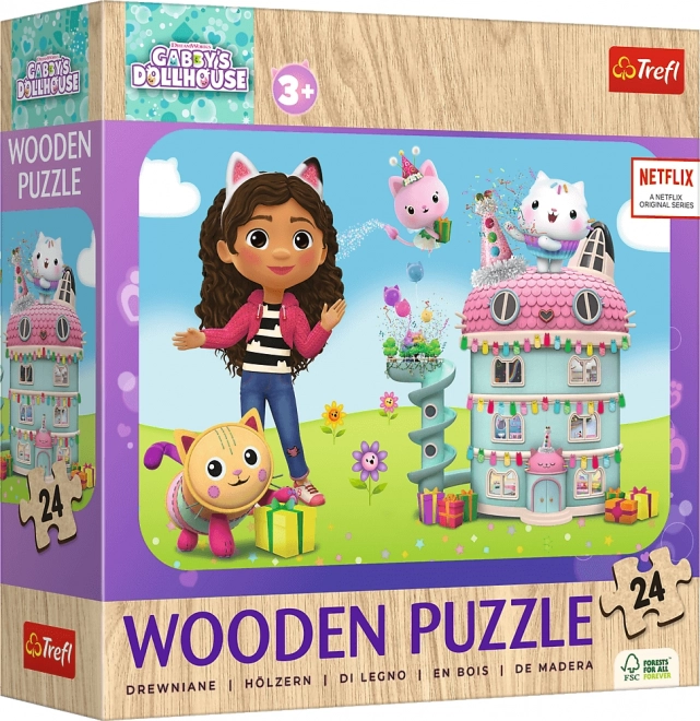Holzpuzzle Lustige Gabby und Freunde 24 Teile