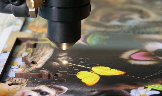 Houten puzzel Watervallen in de Japanse tuin