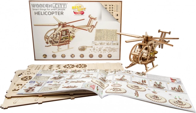 Houten 3D-puzzel helikopter