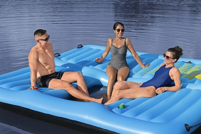 HYDRO-Force Ostrov + glijbaan 376x311cm BESTWAY