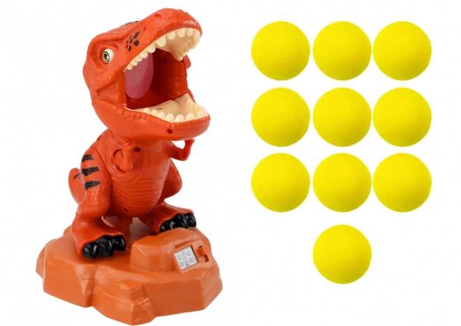 Leuk spel schieten op dinosaurussen met foam balletjes