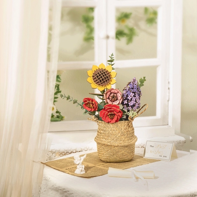 Wooden 3D Puzzle Flower Bouquet Rowood