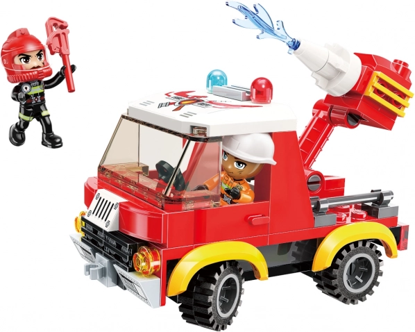 Action fire truck with water cannon