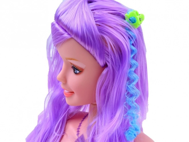 Hoofd om te kammen met accessoires