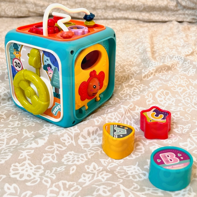 Interactieve sensorische kubus Montessori 6v1