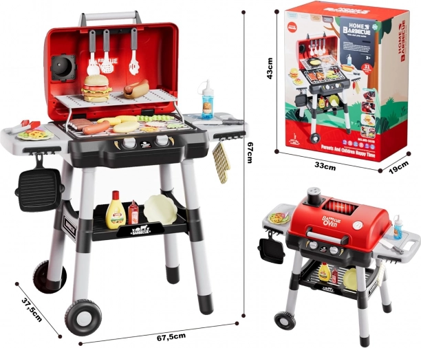 Kinderbarbecue Grill met LED lichten, 31-delige set Woopie