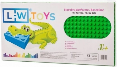 Building Baseplate for LEGO DUPLO 16×32, 25.5 × 51 cm, Green – L‑W Toys