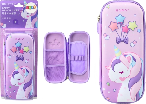 Trousse avec licorne 3D rose 23 × 10 × 5 cm