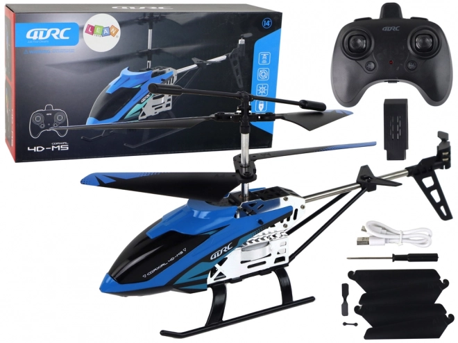 Aluminum RC Helicopter 2.4G Blue 15 Minute Flight