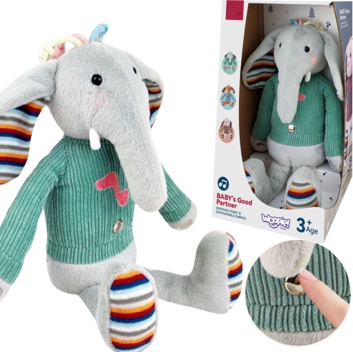 Woopie interaktiver Elefant Plüschspielzeug mit Ton und Licht