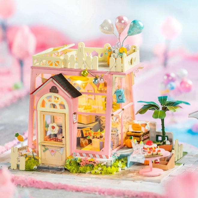 Feestje Vakantieoord - Doe-het-zelf miniatuur poppenhuis