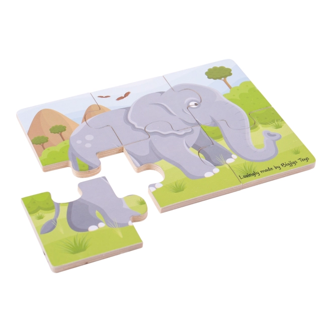 Large wooden pieces for little hands