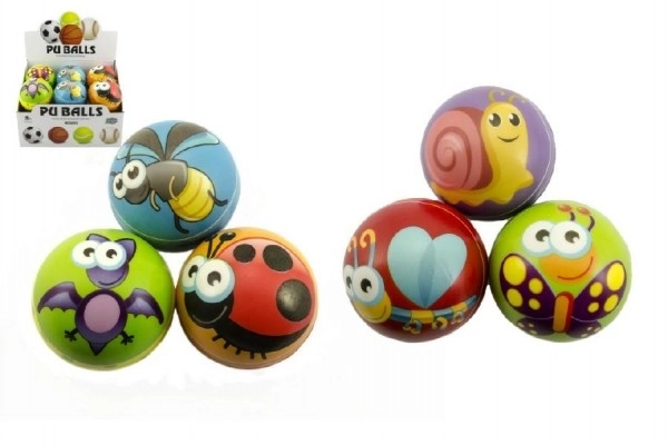 Schuimrubberen bal met dierenmotief