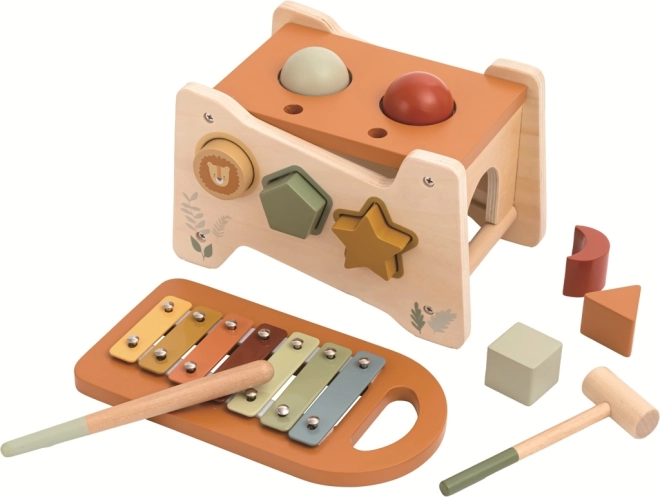Multifunctional Pound Bench with Xylophone 2Kids Toys