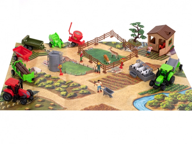 Boerderij met dieren en machines - 49 stuks
