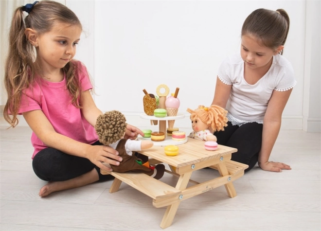 Holz-Picknickbank für Puppen Bigjigs Toys