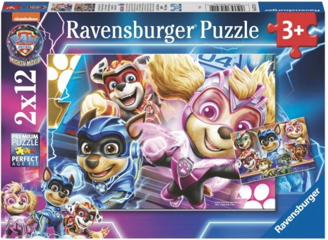 Pat' Patrouille - puzzle avec motif du film, 2x12 pièces