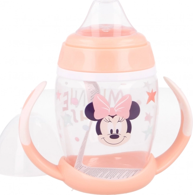STOR Beker met handvatten en siliconen tuit 270ml Minnie