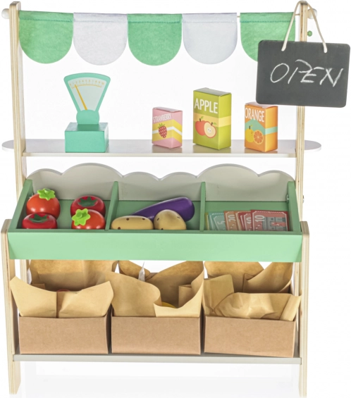 Stand de marché en bois pour enfants