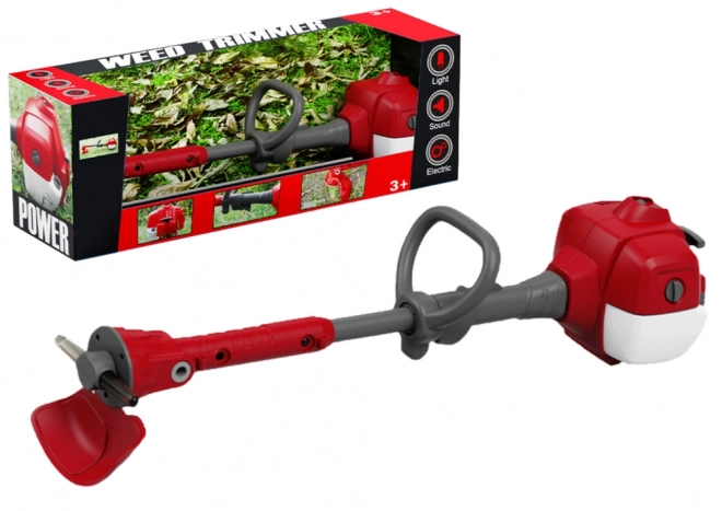 Tondeuse de jardin pour enfants rouge avec effets