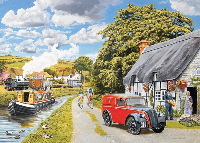 Puzzel Bezorging naar het huisje aan de rivier