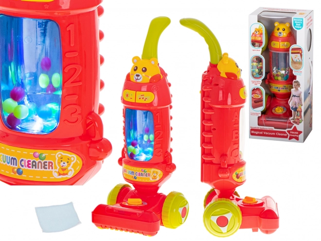 Interactieve kinderstofzuiger met geluid Raspberry